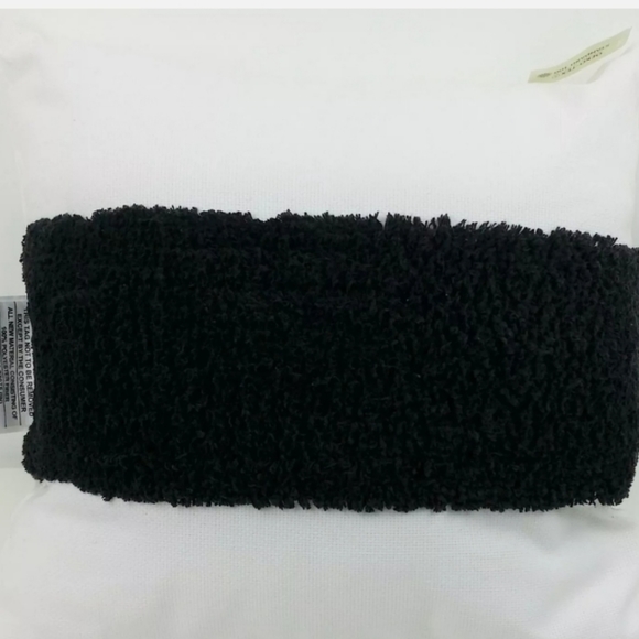 Square Channeled Faux Fur Throw Pillow Cream - Pro - Picture 7 of 7